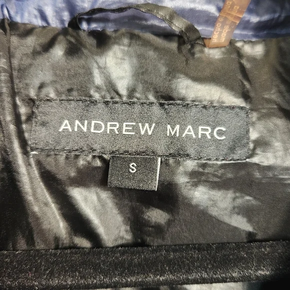 Andrew Marc Women's Shiny Blue Puffer Jacket 650 Fill Power, Size S.  #E05 - Picture 3 of 16